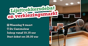 Uitnodiging voor verkiezingsdebat op 9 maart in de Cammeleur