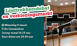 Uitnodiging voor verkiezingsdebat op 9 maart in de Cammeleur